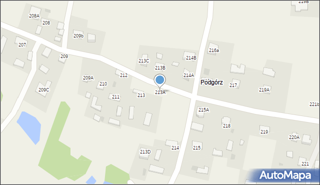Pogórska Wola, Pogórska Wola, 213A, mapa Pogórska Wola
