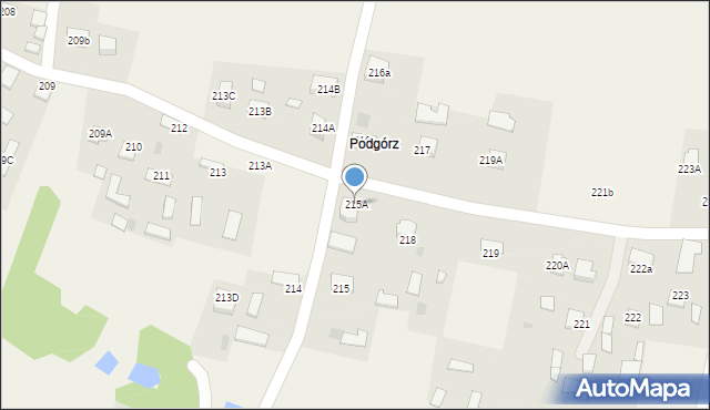 Pogórska Wola, Pogórska Wola, 215A, mapa Pogórska Wola