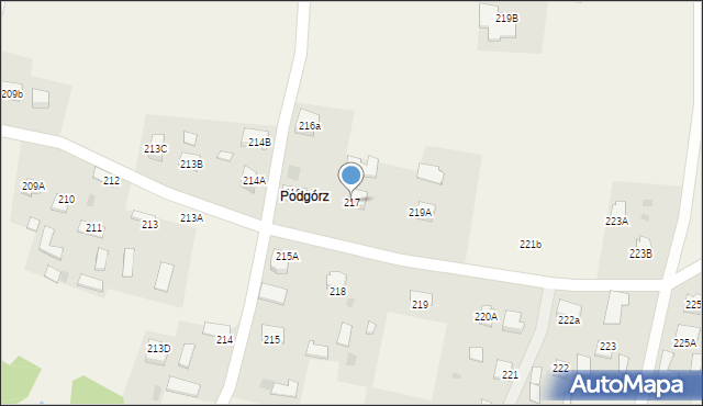 Pogórska Wola, Pogórska Wola, 217, mapa Pogórska Wola