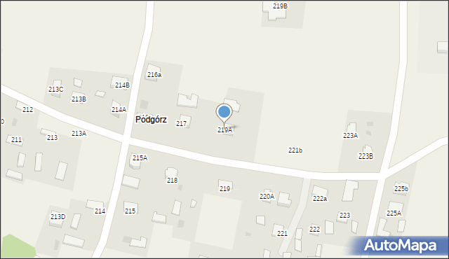 Pogórska Wola, Pogórska Wola, 219A, mapa Pogórska Wola