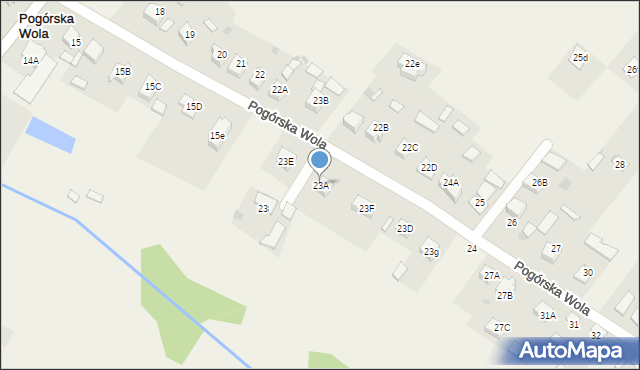 Pogórska Wola, Pogórska Wola, 23A, mapa Pogórska Wola