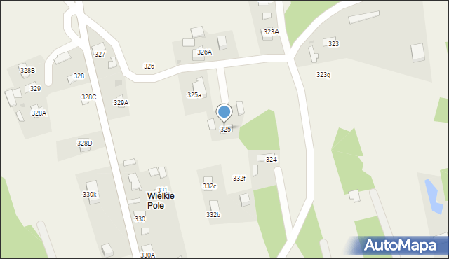 Pogórska Wola, Pogórska Wola, 325, mapa Pogórska Wola