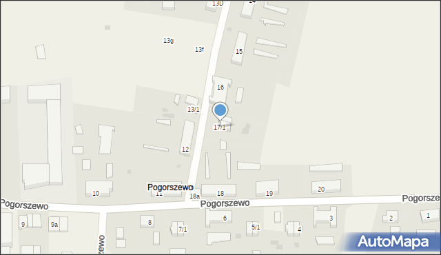 Pogorszewo, Pogorszewo, 17/1, mapa Pogorszewo