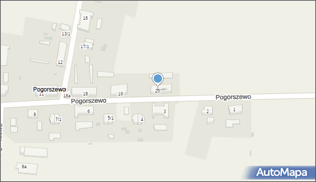 Pogorszewo, Pogorszewo, 20, mapa Pogorszewo