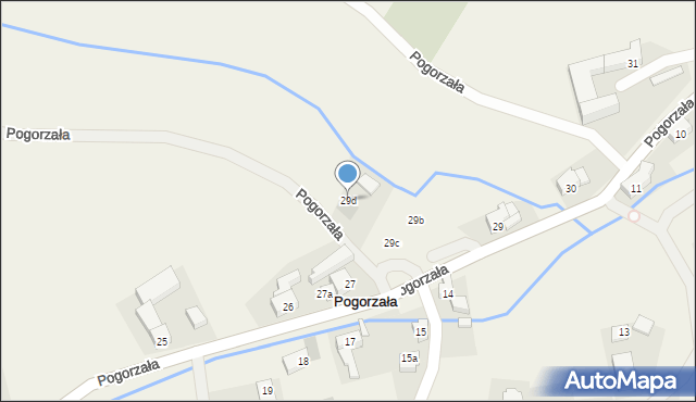 Pogorzała, Pogorzała, 29d, mapa Pogorzała