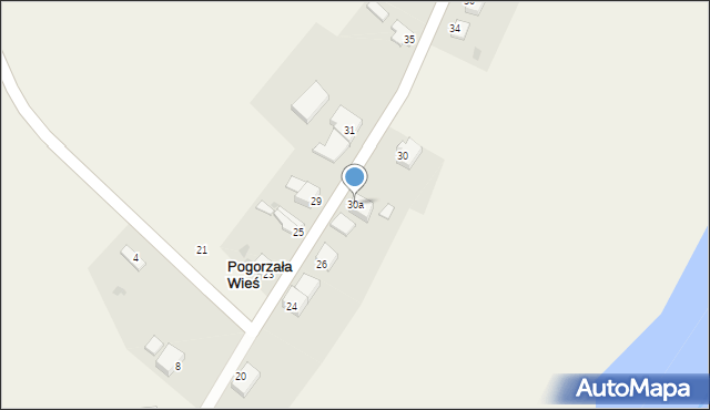 Pogorzała Wieś, Pogorzała Wieś, 30a, mapa Pogorzała Wieś