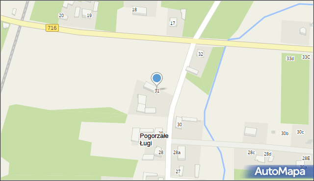 Pogorzałe Ługi, Pogorzałe Ługi, 31, mapa Pogorzałe Ługi