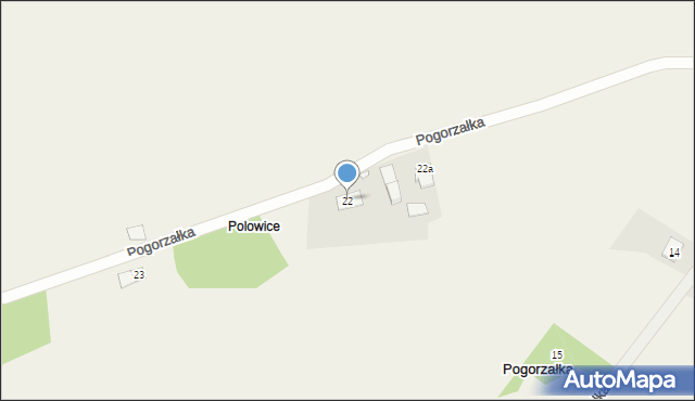 Pogorzałka, Pogorzałka, 22, mapa Pogorzałka