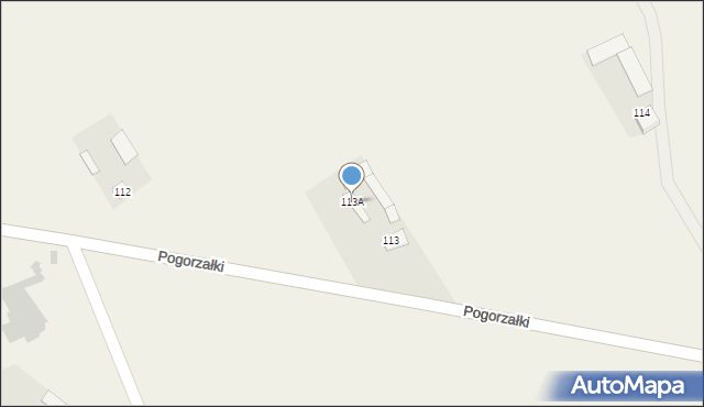 Pogorzałki, Pogorzałki, 113A, mapa Pogorzałki