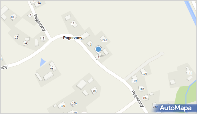 Pogorzany, Pogorzany, 1, mapa Pogorzany