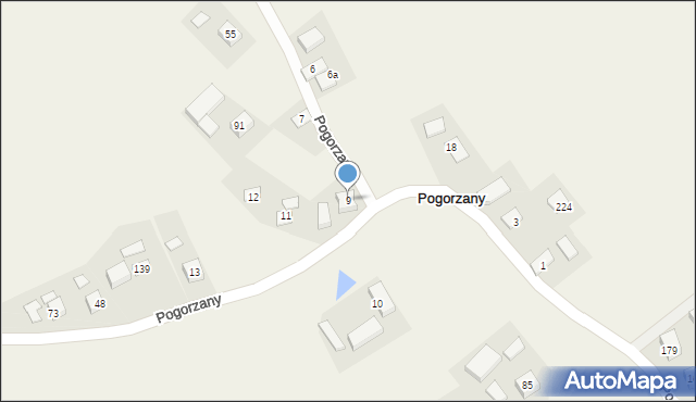 Pogorzany, Pogorzany, 9, mapa Pogorzany