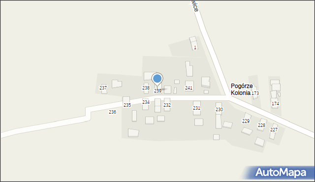 Pogórze, Pogórze, 239, mapa Pogórze