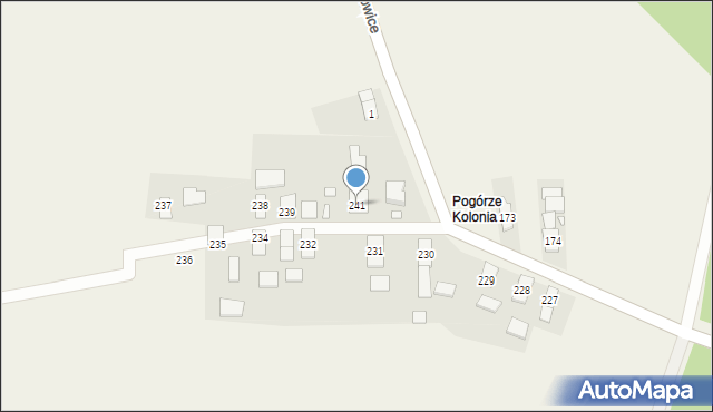 Pogórze, Pogórze, 241, mapa Pogórze