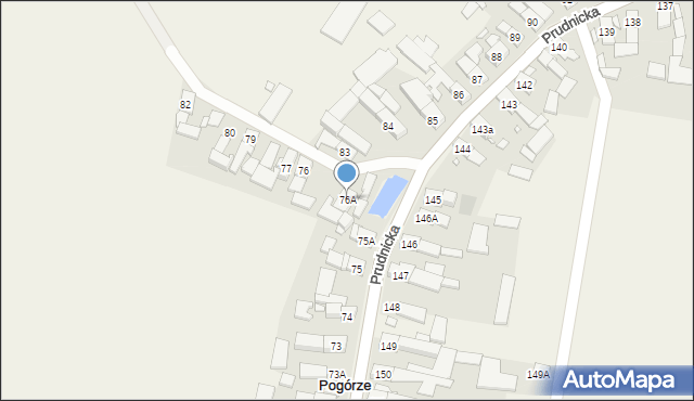 Pogórze, Pogórze, 76A, mapa Pogórze