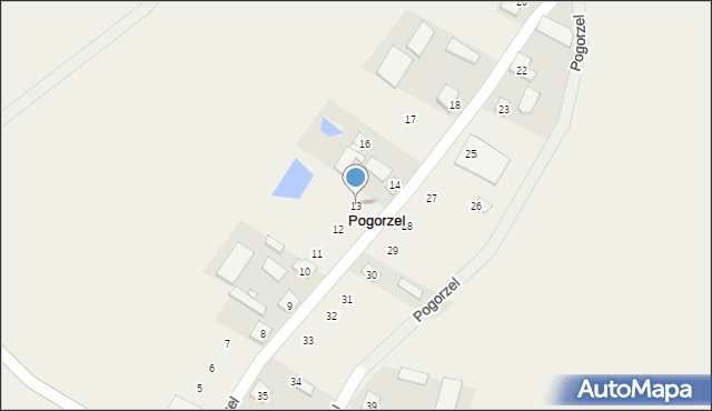 Pogorzel, Pogorzel, 13, mapa Pogorzel