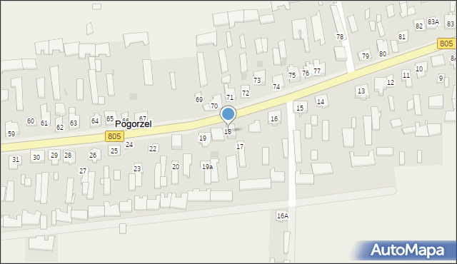 Pogorzel, Pogorzel, 18, mapa Pogorzel