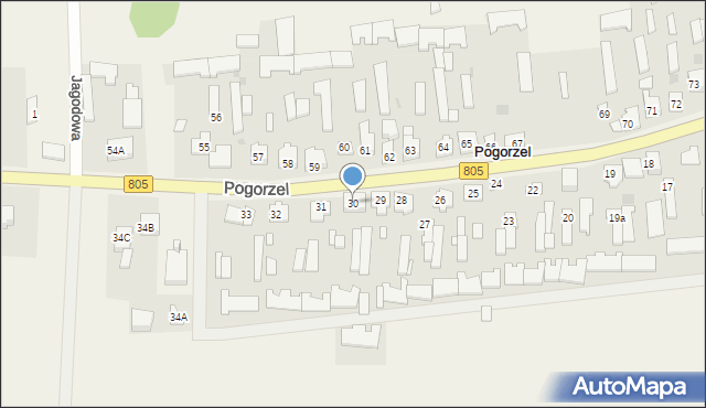 Pogorzel, Pogorzel, 30, mapa Pogorzel