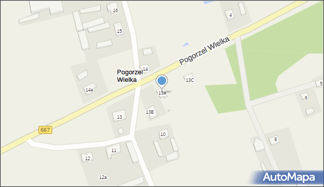 Pogorzel Wielka, Pogorzel Wielka, 13a, mapa Pogorzel Wielka