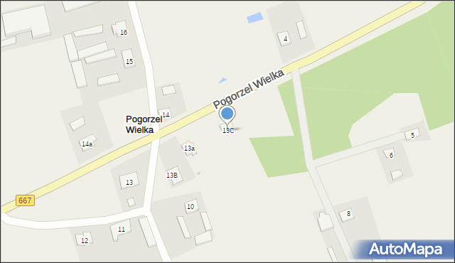 Pogorzel Wielka, Pogorzel Wielka, 13C, mapa Pogorzel Wielka