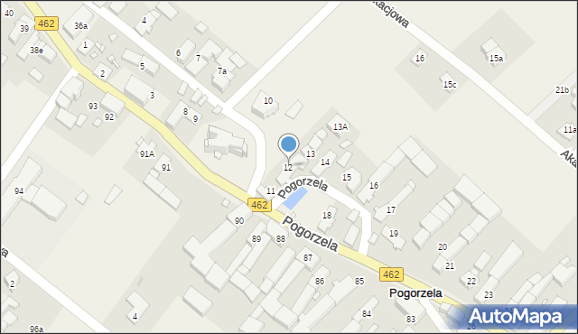 Pogorzela, Pogorzela, 12, mapa Pogorzela