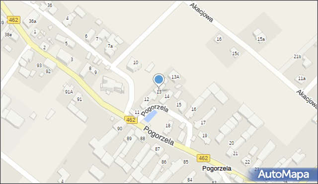 Pogorzela, Pogorzela, 13, mapa Pogorzela