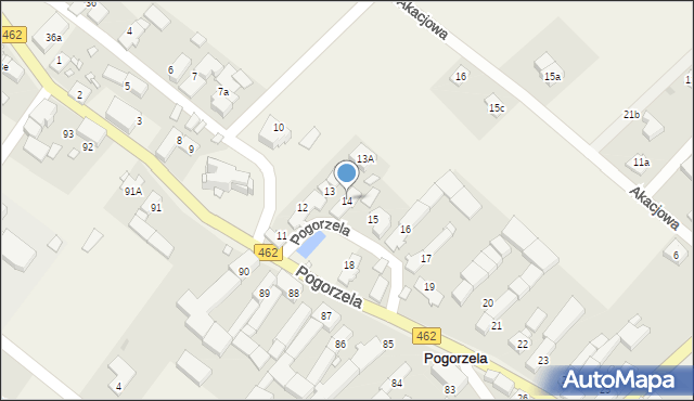 Pogorzela, Pogorzela, 14, mapa Pogorzela