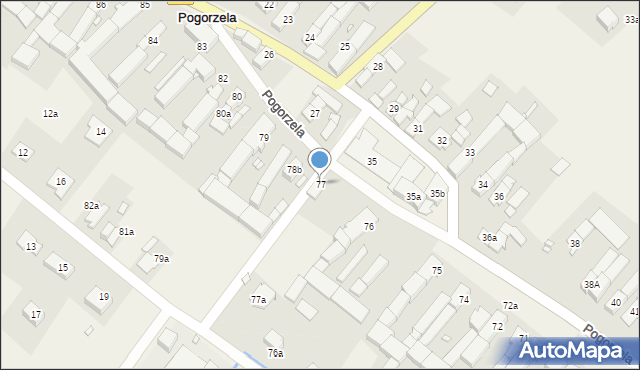 Pogorzela, Pogorzela, 77, mapa Pogorzela