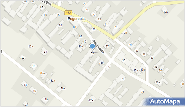 Pogorzela, Pogorzela, 79, mapa Pogorzela