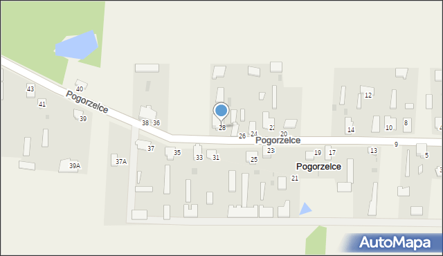 Pogorzelce, Pogorzelce, 28, mapa Pogorzelce