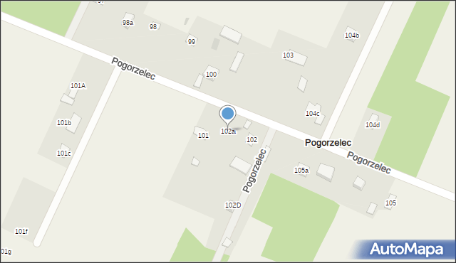 Pogorzelec, Pogorzelec, 102a, mapa Pogorzelec