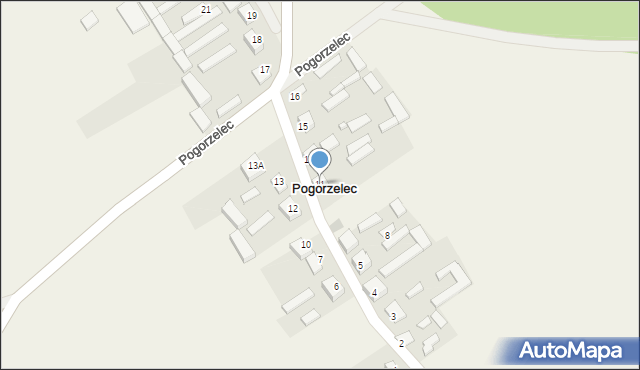 Pogorzelec, Pogorzelec, 11, mapa Pogorzelec