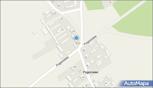 Pogorzelec, Pogorzelec, 17, mapa Pogorzelec