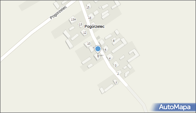 Pogorzelec, Pogorzelec, 6, mapa Pogorzelec