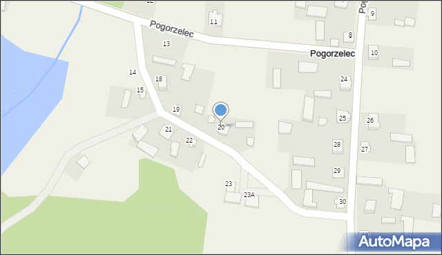 Pogorzelec, Pogorzelec, 20, mapa Pogorzelec