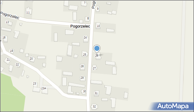 Pogorzelec, Pogorzelec, 26, mapa Pogorzelec