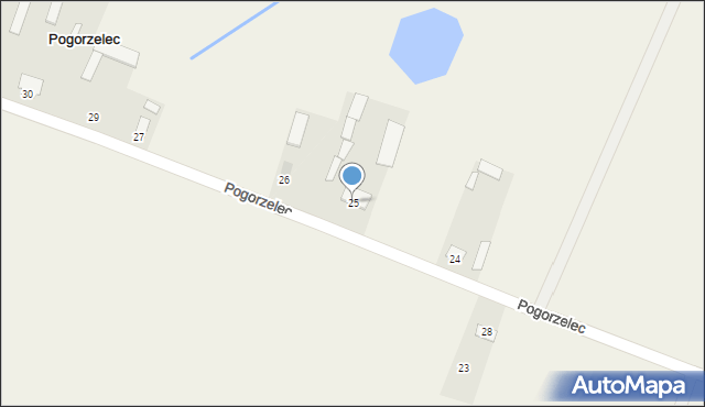 Pogorzelec, Pogorzelec, 25, mapa Pogorzelec