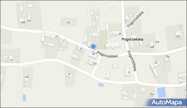 Pogorzeliska, Pogorzeliska, 20, mapa Pogorzeliska