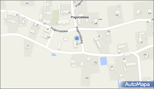 Pogorzeliska, Pogorzeliska, 21, mapa Pogorzeliska