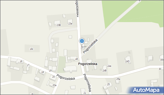 Pogorzeliska, Pogorzeliska, 23, mapa Pogorzeliska