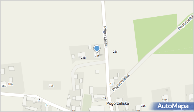 Pogorzeliska, Pogorzeliska, 23a, mapa Pogorzeliska