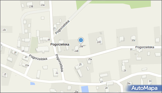 Pogorzeliska, Pogorzeliska, 24a, mapa Pogorzeliska