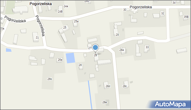 Pogorzeliska, Pogorzeliska, 28, mapa Pogorzeliska