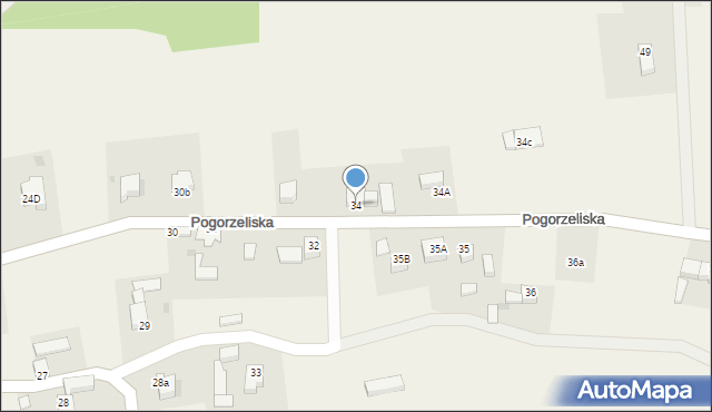 Pogorzeliska, Pogorzeliska, 34, mapa Pogorzeliska