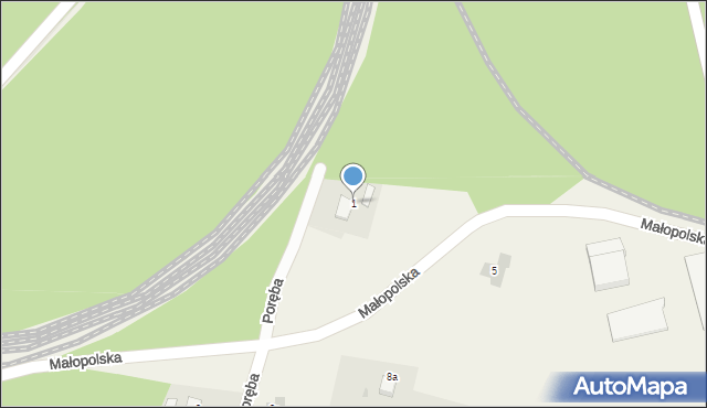 Pogorzyce, Poręba, 1, mapa Pogorzyce