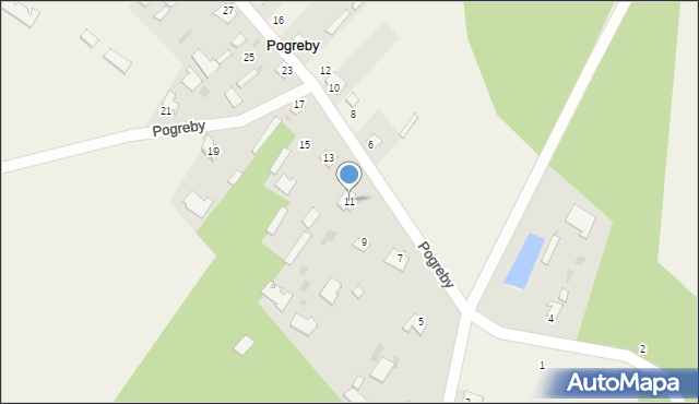 Pogreby, Pogreby, 11, mapa Pogreby