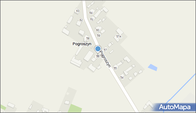 Pogroszyn, Pogroszyn, 56, mapa Pogroszyn