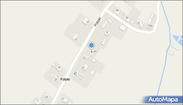 Pogrzebień, Potoki, 9, mapa Pogrzebień