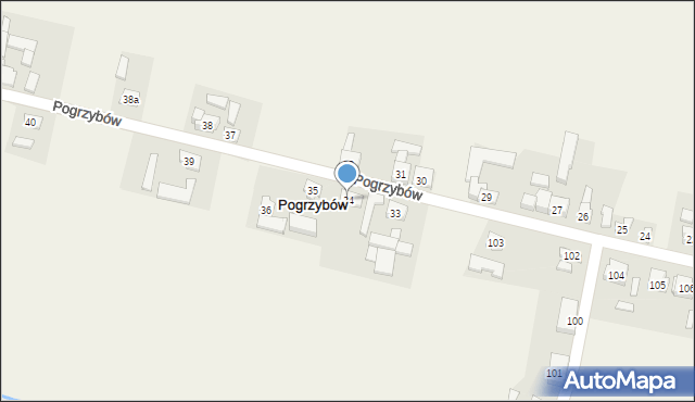 Pogrzybów, Pogrzybów, 34, mapa Pogrzybów