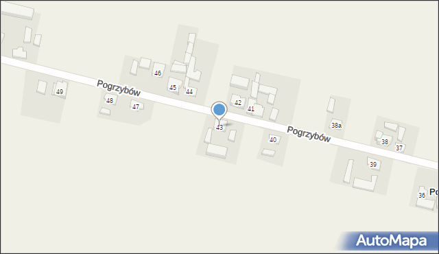 Pogrzybów, Pogrzybów, 43, mapa Pogrzybów