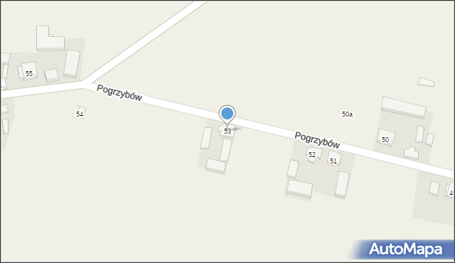 Pogrzybów, Pogrzybów, 53, mapa Pogrzybów